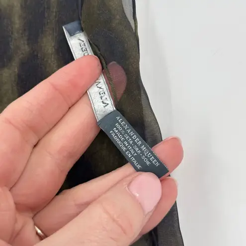 Alexander McQueen Skull Leopard Print Silk Scarf Made in Italy 52" x 52"