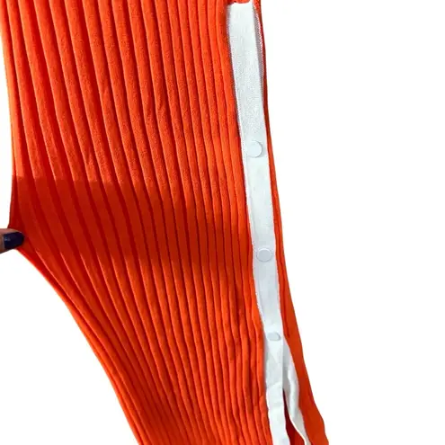 Solid & Striped  Womens Sz S Orange Kimberly Rib Knit Tank Midi Dress Side Slit thumbnail 6