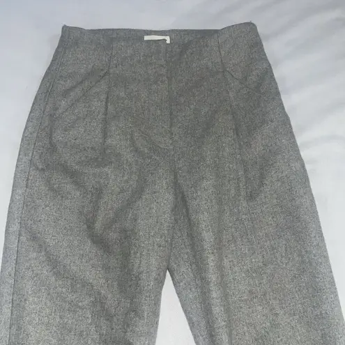 Wilfred Aritzia  Chambery Pant Cropped Pleated Trouser Wool Cashmere Gray Size 0