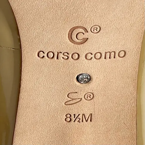 Corso Como del Beige Leather Patent Pump Size 8.5