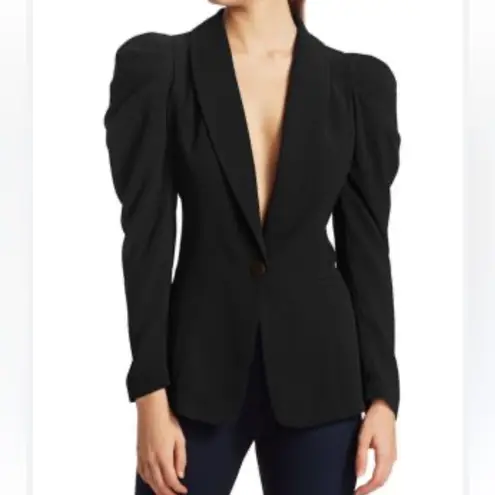 Ramy Brook Albie puff sleeve navy one button blazer sz 6