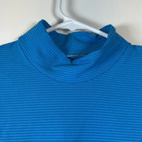 Nike  Teal L/S Crop Top Stripe Activewear Athletic Gym Shirt Size Med EUC #1583