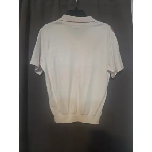 Alfred Dunner Pastel Polo Shirt, Vtg Women's Small, Striped Floral, Short Sleeve