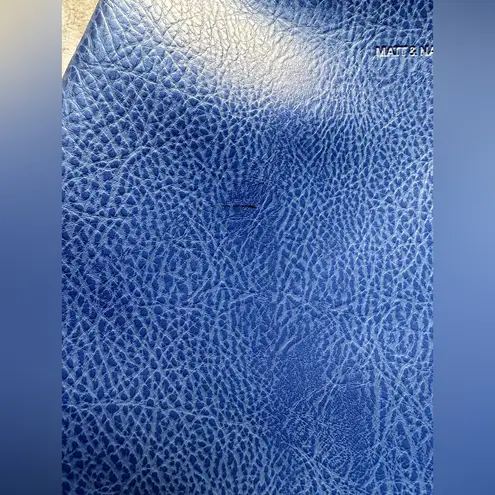 Matt & Nat Blue Vegan Leather Backpack Pebbled leather