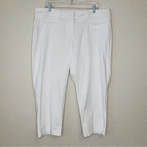 Lane Bryant  White Stretch Capri Pants