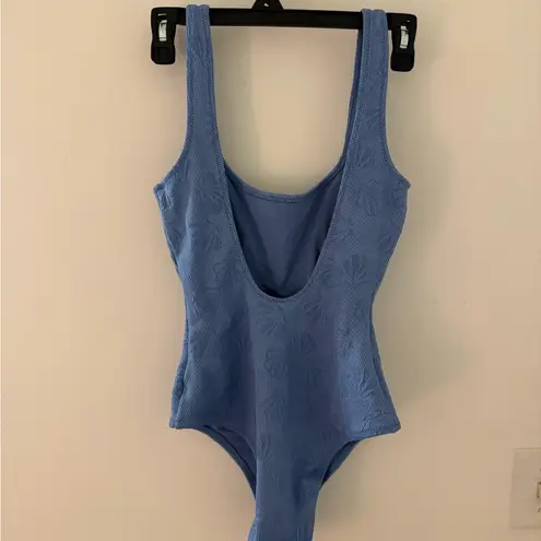 Aerie  blue shell 1 piece bathing suit size S