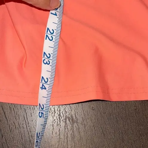 L.L. Bean Rash guard 1/4 Quarter Zip Jersey Shirt Top Size Large Coral/White Orange