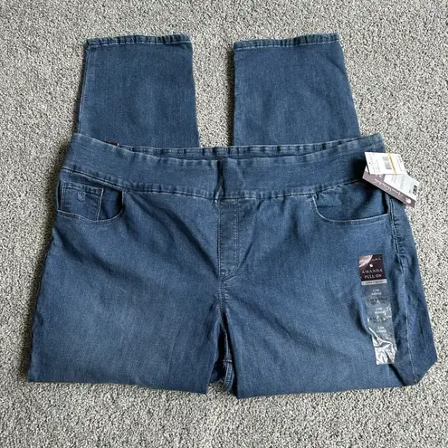 Gloria Vanderbilt NWT Amanda Pull-On Super Stretch Jeans 24w Average
