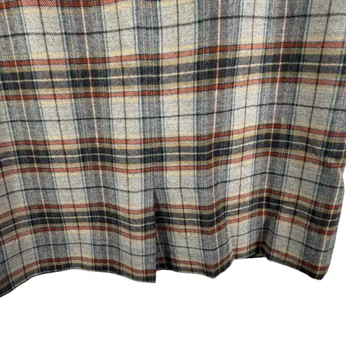 Vtg Cricketeer Plaid Wool Skirt Womens 8 High Waist A