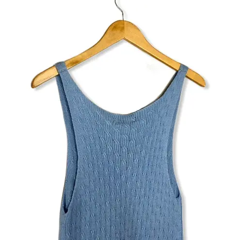 American Apparel  Cable Knit Breezy Blue Tank Top