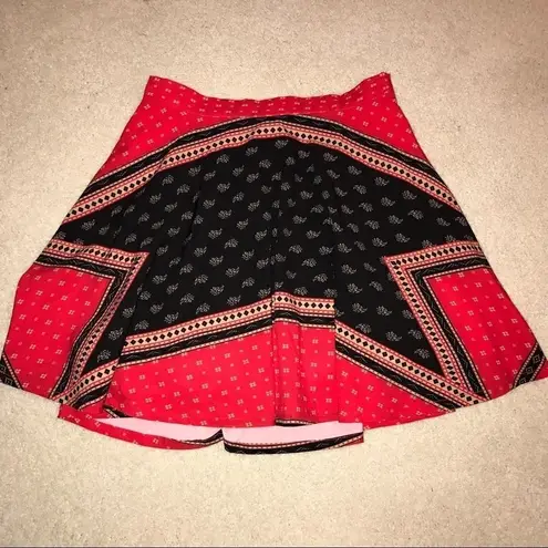 NWT House of three red patterned skirt! Size 6