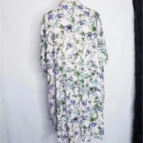 I Love JOAH Kimono Swimsuit Coverup Sheer Pink Floral