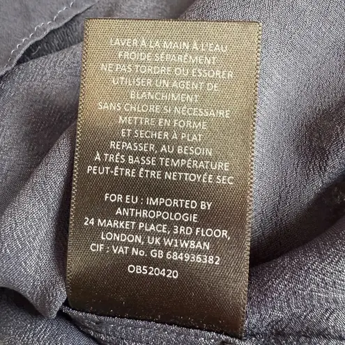 NWT Floreat Anthropologie Midnight Flower Navy Embroidered Tank Top Womens 6 Blue