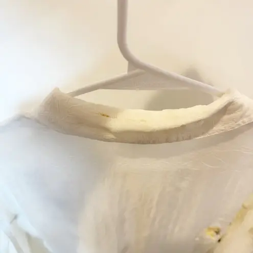 J Jill Womens Sheer Embroidered Floral Top Size Large Boho Fairy Flare Crinkle thumbnail 10