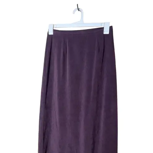 Vintage First Option 90s Purple Suede Like Maxi Skirt Size 10