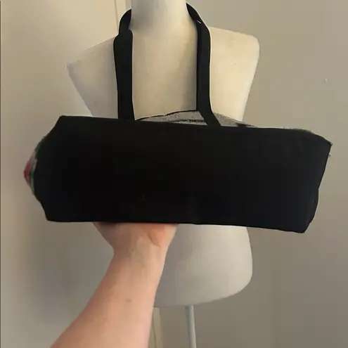 Justin Kraft Wool/Nylon Geometric/ Aztec Print Tote Bag Black