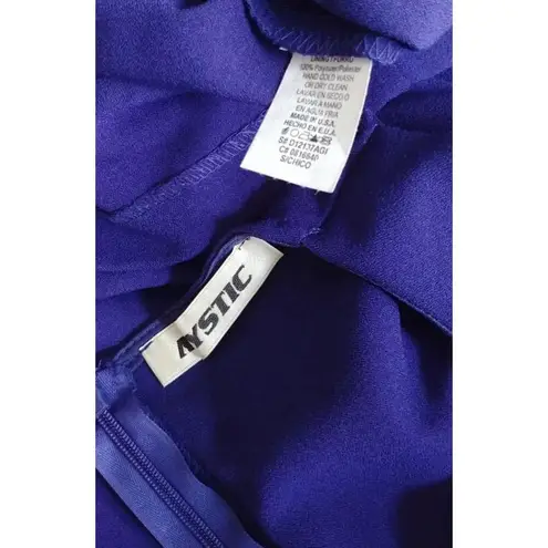 Mystic NEW ModCloth Tailored Navy Blue Sheath Dress with Bow & Keyhole Cutout S