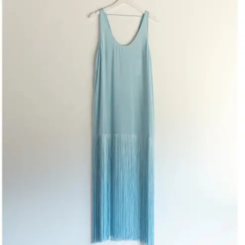 MR.LARKIN TASSEL SLIP DRESS, ICE BLUE M Size M