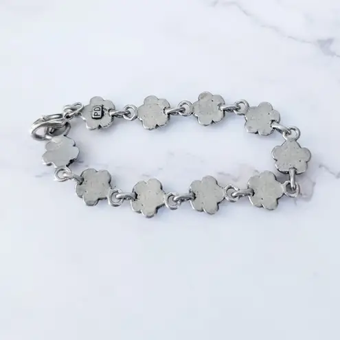 Premier Designs Vintage Clasp Bracelet Flowers with Iridescent Gems