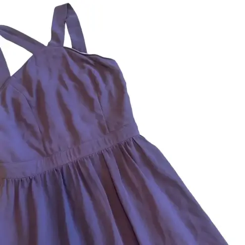 Lulus  Long Plum Purple Gown Dress Halter Style Chiffon Flowy Size Small Women's