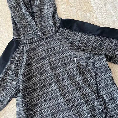 Head Womens Black Stripe Hoodie - XS
