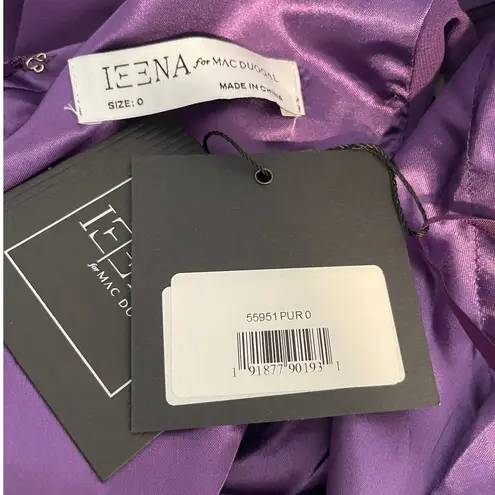 Mac Duggal NEW Size 0 Style 55951 Purple One Shoulder Chiffon A-Line Tent Dress