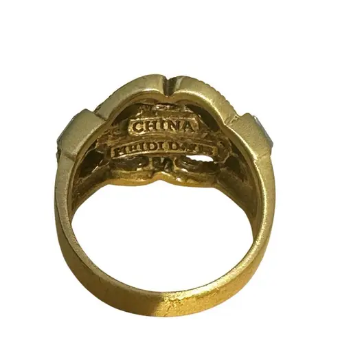 Heidi Daus Aqua Baguette Crystal Statement Ring