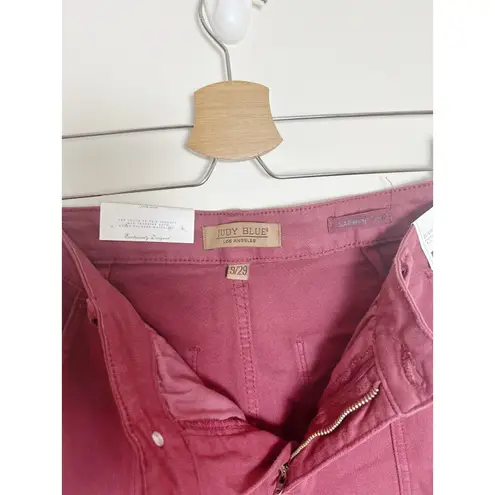 Judy Blue Malia High Waist Size 29/9 Straight Jeans New Merlot Burgundy