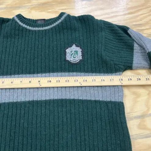 Harry Potter Slytherin Quidditch Ribbed Knit Wool Sweater Adult Medium Scotland Green