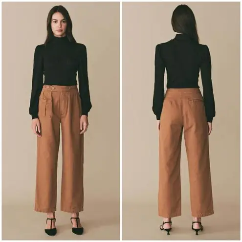 💕DOEN💕 Ayrshire Pant ~ High Waisted Military Style Pants Cassava Brown 27 NWT