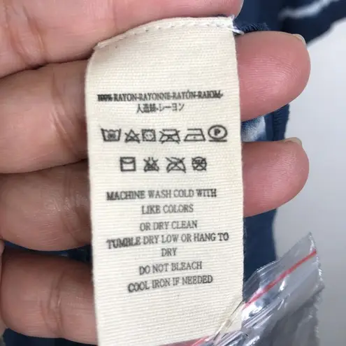 Jen's Pirate Booty NWT Tropics Kapalua Shirt Blue White Stripe Women's Size XS