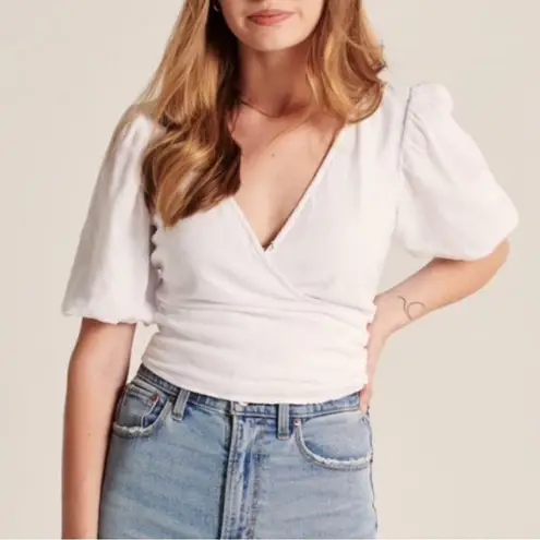 Abercrombie & Fitch NWT  Striped Linen Wrap Top XS - Image 2