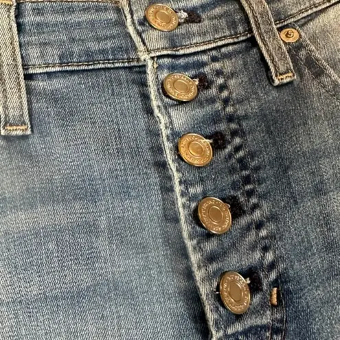 Lucky Brand  Blue Cole Bridgette Crop Button Fly Denim Jeans Women Sz 4