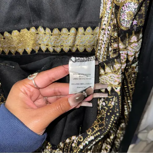 Hello Molly  Match Me Black Sequin Embellished Cutout Mini Dress