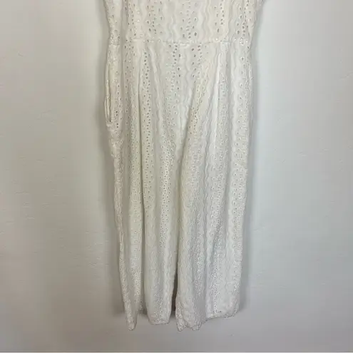 Whistles White Valerie Broderie Jumpsuit Size 2