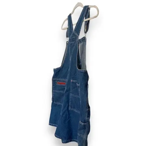 basic editions Womens Vintage Y2K  Blue Cotton Denim Utility Overalls Size Large