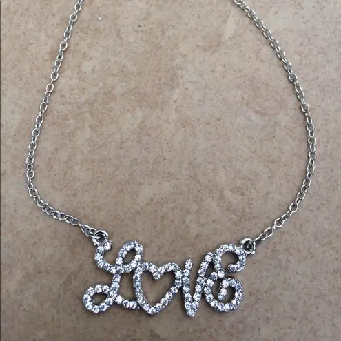 Boutique Silver Tone Crystal Love Elegant Anklet Ankle