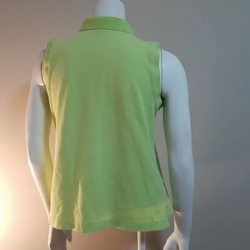 CHAPS  Green Polo Cotton Tank Top (Medium)
