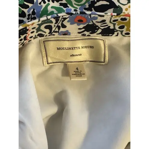 Moulinette Soeurs Arabella Skirt Pencil Floral Colorful Sz: 4 (b13)