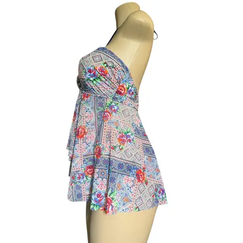 GOTTEX BY Profile Blush Turkish Delight Flyaway Tankini Top & Bikini Bottom Size L