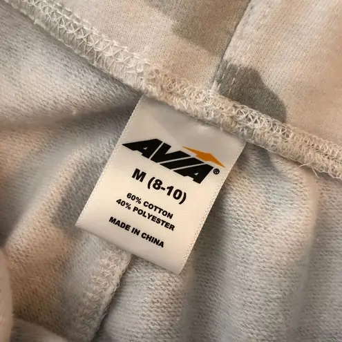 Avia Womens Camo Lounge Pants Cropped White Gray Size M