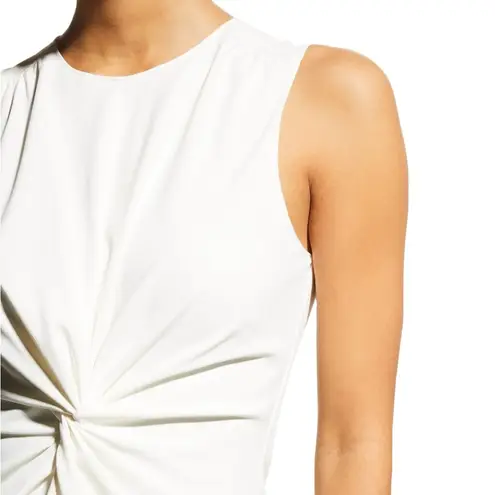 Cinq à Sept Andrea Gathered Sleeveless Mini Dress Ivory, Size 14 New w/Tag $345