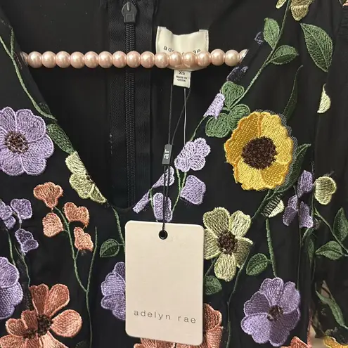 Adelyn Rae  Black Floral Mini Dress