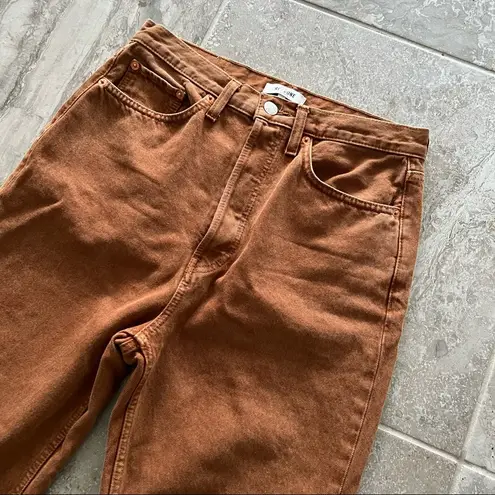 RE/DONE  Ultra High-Rise Stovepipe Jeans in Terracotta, Size 29 New w/Tag