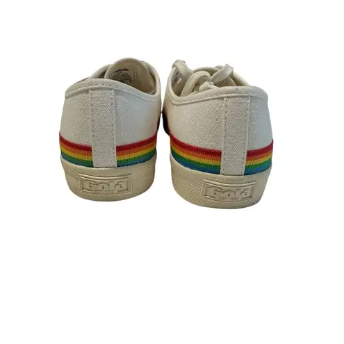 Gola Women’s Size 8 Coaster Sneaker Off White Rainbow Drop Striped #S1