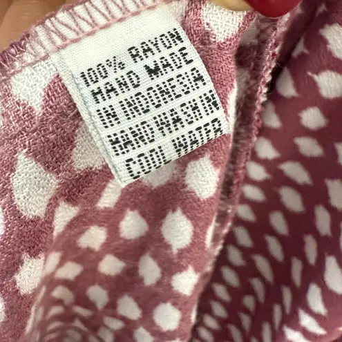 Tiare Hawaii Maxi Dress Smocked Tiered Ruffle Sleeve Burgundy sz One Size NWOT