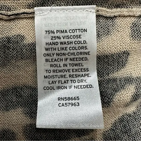 Halogen  Pima Cotton Blend Leopard Button Down Cardigan, Size XS