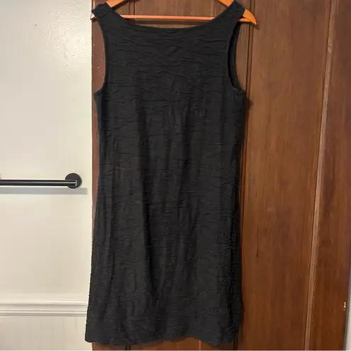 Toad & Co Samba Wave Texture Organic Cotton Tank Dress Charcoal Black Size M Size M