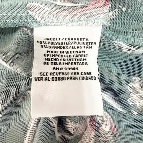 R & M Richards Light Blue Floral Jacket Dress 2 Piece Set Size 12