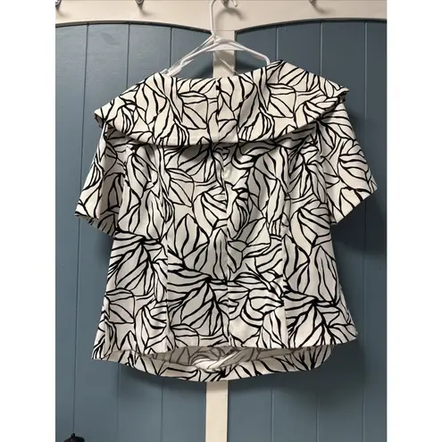 Alex Evenings black White tiered Formal Top Size 16 Mother Of The Bride